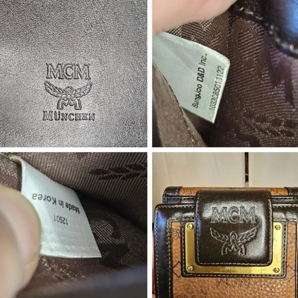 🤎▪️MCM▪️ brown cognac small compact wallet